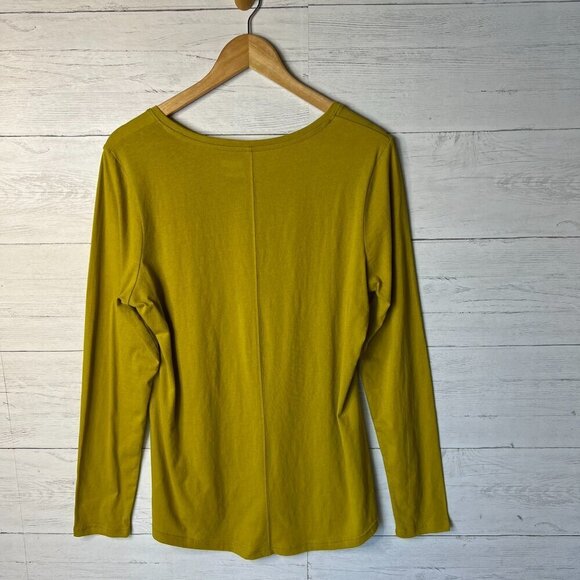 Duluth Trading Co Shirt Womens Size Large Chartreuse Long Sleeve Tee Gorpcore - Picture 10 of 16